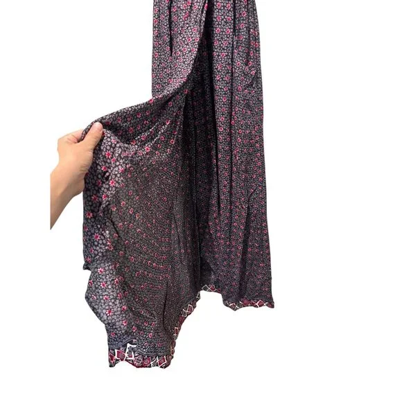 Natalie Martin Anthropologie Nico Wrap Maxi Dress Womens Medium Floral Draped - Picture 12 of 16